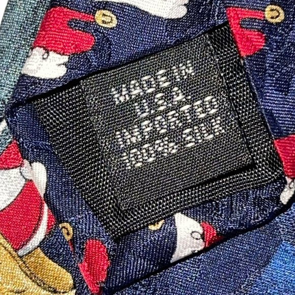 Christmas Santa Clause Checking List Tie Necktie - Picture 9 of 10